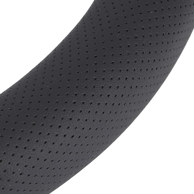 15in Stee Wheel Cover, Suicial Leather Stee Wheel or, Non Slip Comable Grip for Car Modification, Heat e Wheel Cover