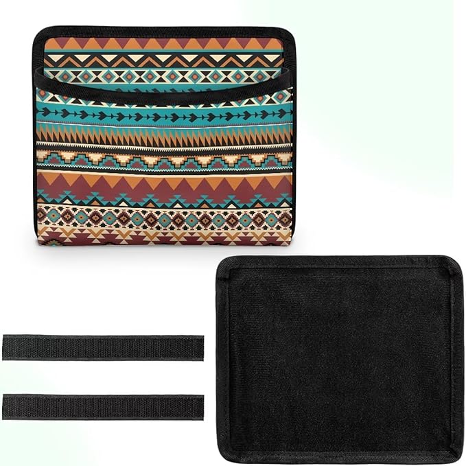 Renewold Southwestern Aztec Car Side Pocket Organizer Pen Cell Phone Sunglasses Holder Tray Pouch for Car Door Window Console Seat Storage Bag for Document Notepad Gadgets Pen 6.85 * 2.32 * 6.26 inch