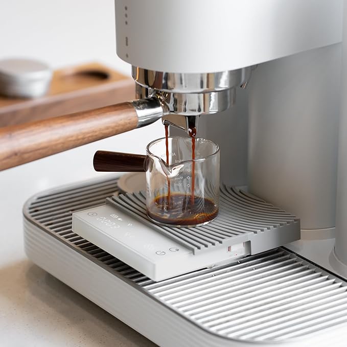 TIMEMORE Coffee Scale Basic 3.0 with Coffee-to-Water Ratio/Water Flow Rate/Timer Function, Free Switching of Ounce/kg Units, Digital Scale for Espresso and Pourover Mode, White