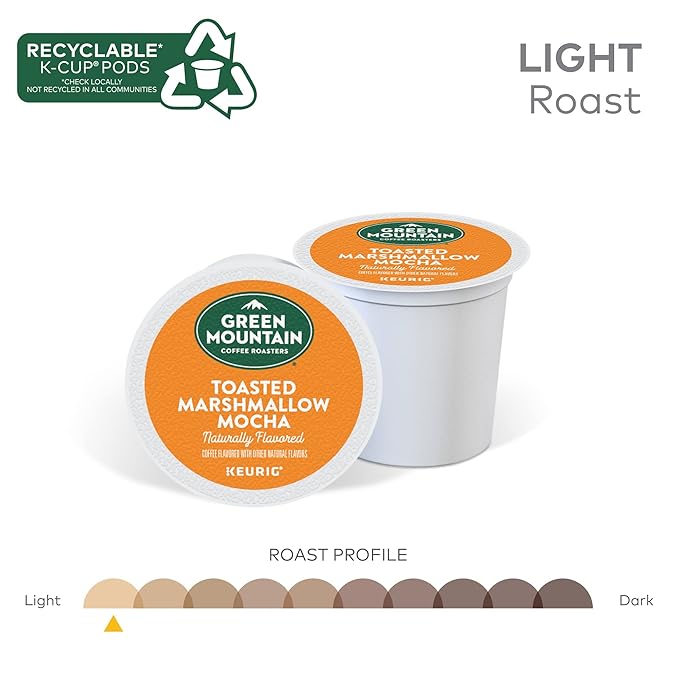 Green Mountain Coffee Roasters Seasonal Selections Toasted Marshmallow Mocha, 72 Count (6 Packs of 12)
