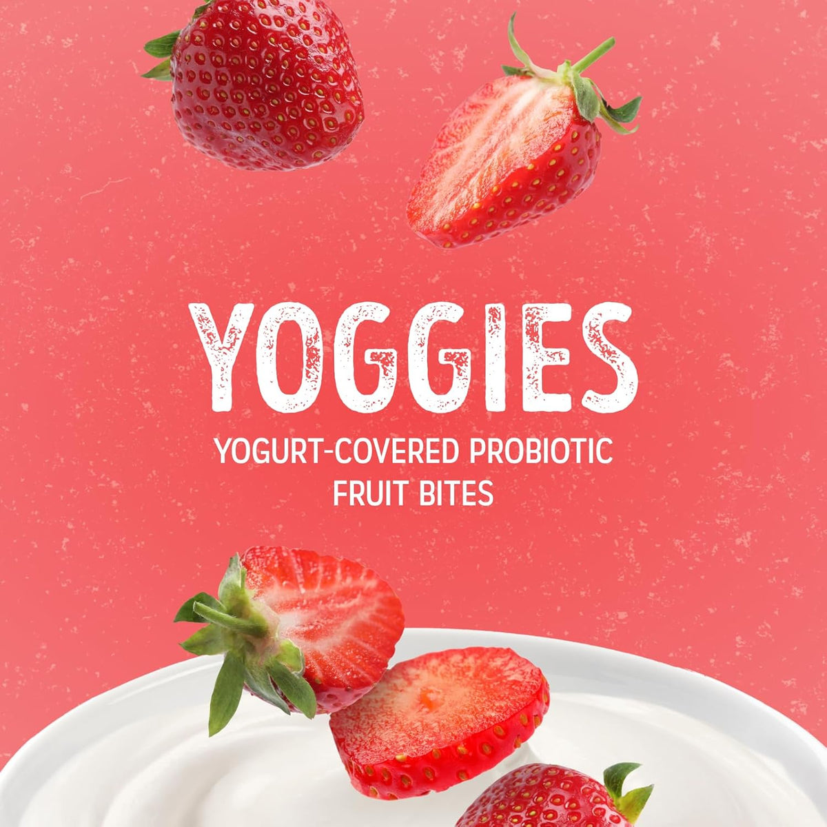 Nature's Garden Probiotic Strawberry Yoggies 21oz (30 x 0.7oz) Pack of 2 - Strawberry Yogurt-Covered Fruit Bites, High Fiber, Real Fruit Pieces, No Artificial Flavor, On-the-Go Snack for Adults
