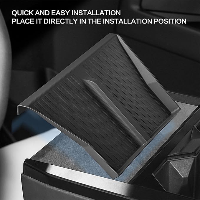Center Console Wireless Charging Mat fit for cybertruck Anti-Slip Waterproof Silicone Mat Center Console Interior (Black)