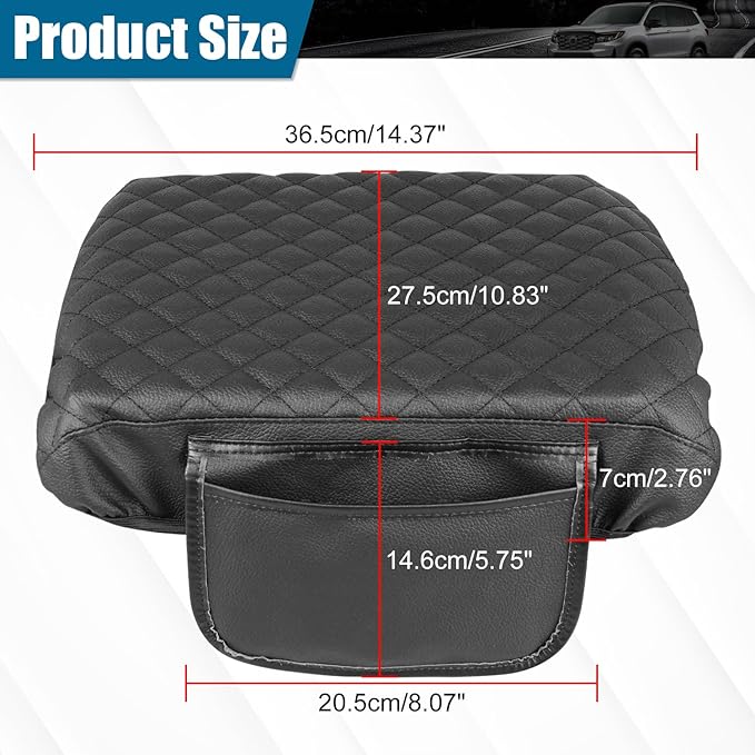 Center Console Armrest Cover Compatible with for 2023-2025 2026 Honda Pilot 2024-2026 Ridgeline Passport Armrest Lid Accessories Middle Console Pad Arm Rest Protector Cushion Pad Cover