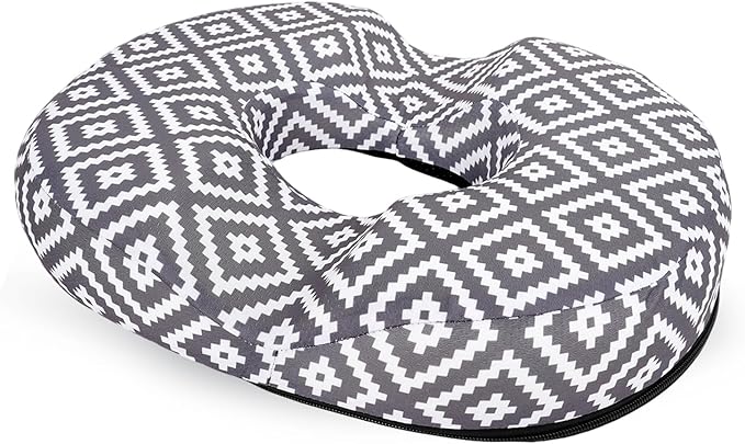 Donut Pillow for Hemorrhoids Seat Cushion for Tailbone Pain Relief - Gray Home Office Chair Cushion for Long Sitting Work - Memory Foam Car Seat Cushions for Driving Butt Pain Pressure