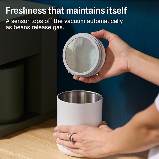 Fellow Atmos Electric Vacuum Canister & Storage Container - Airtight Coffee & Food Storage Containers - Coffee Containers - (Clear Glass, 0.7 Liter)