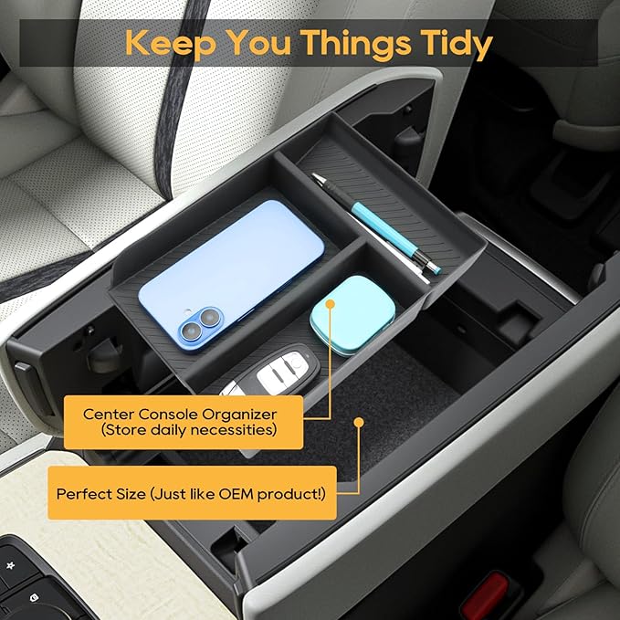 LFOTPP for 2024 2025 2026 CX-90 CX-70 Center Console Organizer for 2024 2025 2026 CX-90 CX-70 Middle Armrest Storage Tray Insert Non-Slip 2PCS CX-90 CX-70 Accessories