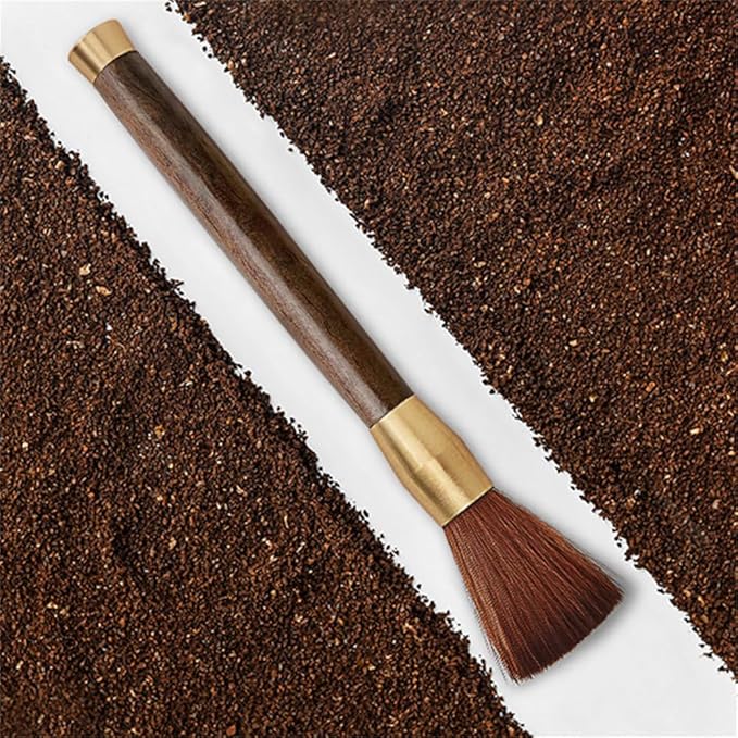 Coffee Grinder Cleaning Brush, Wood Handle & Natural Bristles Wood Dusting Espresso Brush Accessories for Bean Grain Coffee Tool Barista Home Kitchen