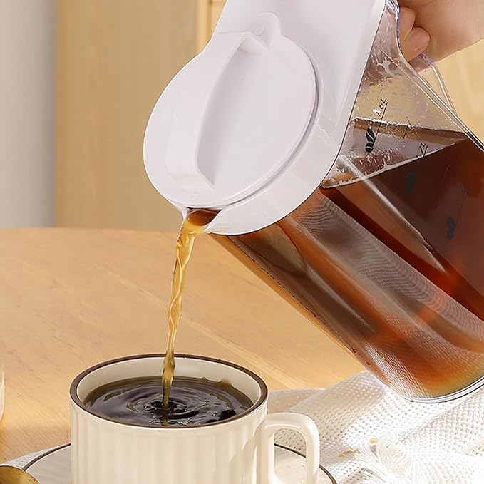 Cold Brew Coffee Maker Airtight Pitcher with Leak Free Lid Cold Brew Maker with Silicone Handle Small Size One Size