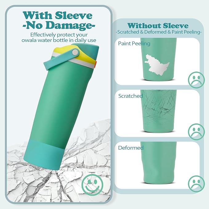 2PCS Silicone Boots for Owala 30oz & 40oz FreeSip Sway Bottles & Tumblers – Non-Slip, Scratch-Resistant, Stability Enhancer for Owala Accessories (Summer Soiree)