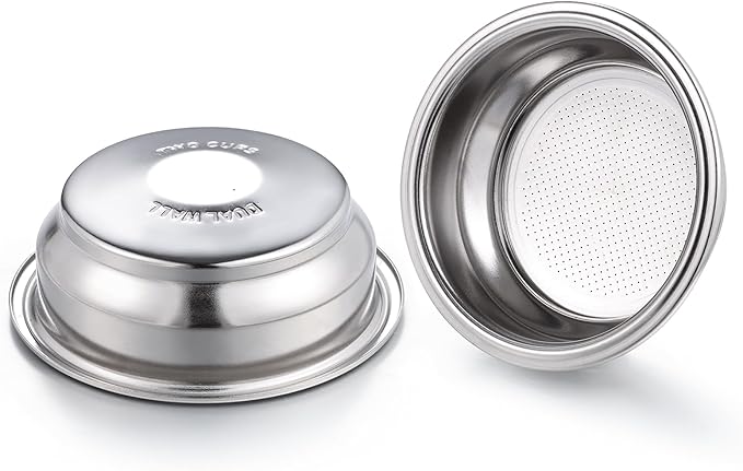 58mm Dual Wall Filter Basket Compatible with Calphalon Temp IQ/Kitchenaid KES6403 for Breville Barista Mini/Max Coffee Machine - Dual Wall Filter Basket - 2 Cup Pressurized basket