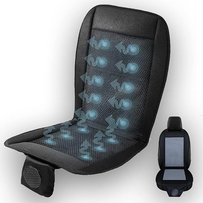 ZONETECH Cooling Car Seat Cover, Black Automotive Adjustable Temperature Comfortable Cooling Car Seat Cushion (1 Pack)