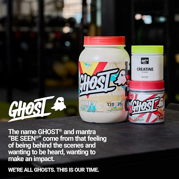 GHOST Whey Protein Powder, Cereal Milk - 2LB, 25G of Protein - Whey Protein Blend - ­Post Workout Fitness & Nutrition Shakes, Smoothies, Baking & Cooking - Soy & Gluten-Free