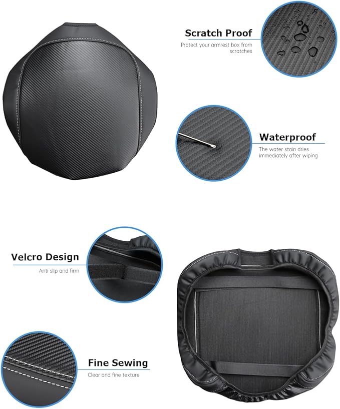 INTGET Center Console Cover for 2013-2018 Dodge Ram 1500 2500 3500 & 2013-2026 Ram 1500 Classic/2500/3500 Accessories Interior Middle Armrest Arm Rest Cushion Protector(Fit for Jump Seat Console)