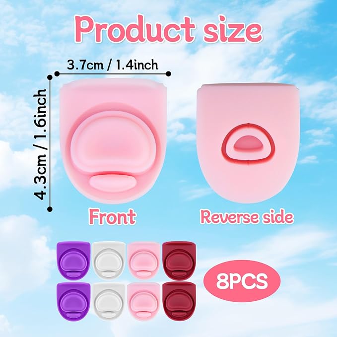 8 Pcs Replacement Rubber Seal Stopper Compatible with Owala FreeSip 32oz,Bottle Top Gasket Lid for Owala 16/19/24/32/40oz Seal Mouth Cap Silicone Stopper Parts Insert Accessories（4 colors 4