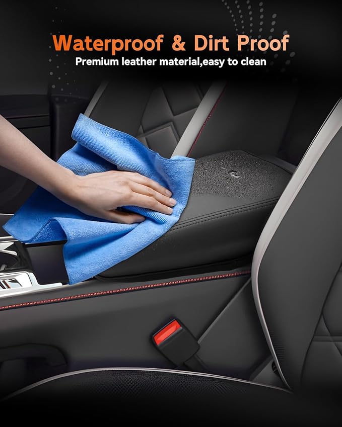CDEFG for Volkswagen Atlas 2024 2025 2026 Center Console Cover Armrest Box Cover for VW Atlas (SE, Peak Edition, SEL, Cross Sport, SEL Premium R-Line) Accessories Console Arm Rest Protector