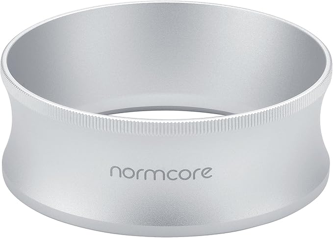 Normcore 58mm Magnetic Dosing Funnel V2, Espresso Coffee Dosing Ring, 28mm Anodized Aluminum with 14 Neodymium Magnets Fits 58mm Portafilter, Silver