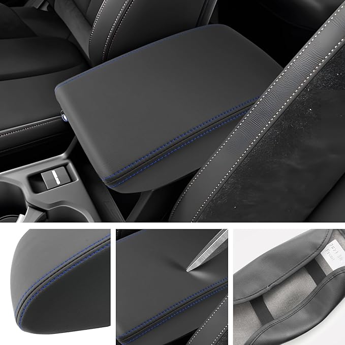 SXCY for 2025 Forester Armrest Cover for Forester 2025 Accessories [Not for 2026 Updated Center Console] 2025 Forester Center Console Cover 2025 Forester Middle Console Cover (Blue Line)
