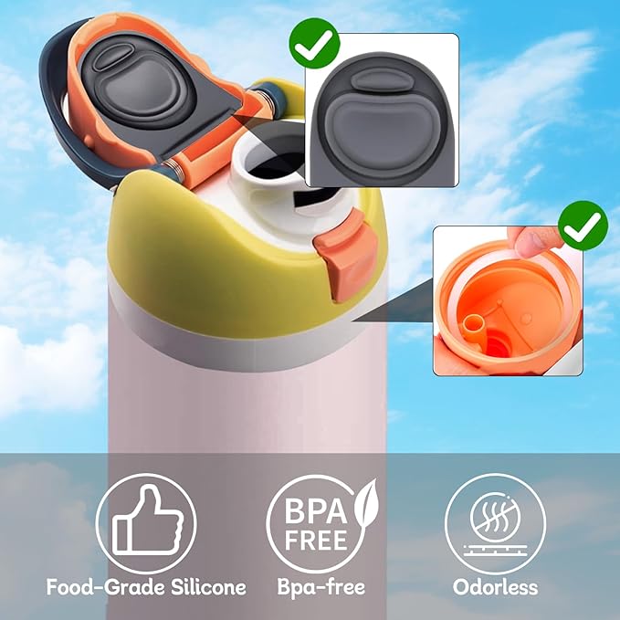 2 Sets Replacement Stopper and O Ring Gasket Compatible with Owala FreeSip 24oz 32oz,Water Bottle Lid Insert Cap Rubber Seal Parts for Owala 16/19/24/32/40oz Mouthpiece Accessories B2S1