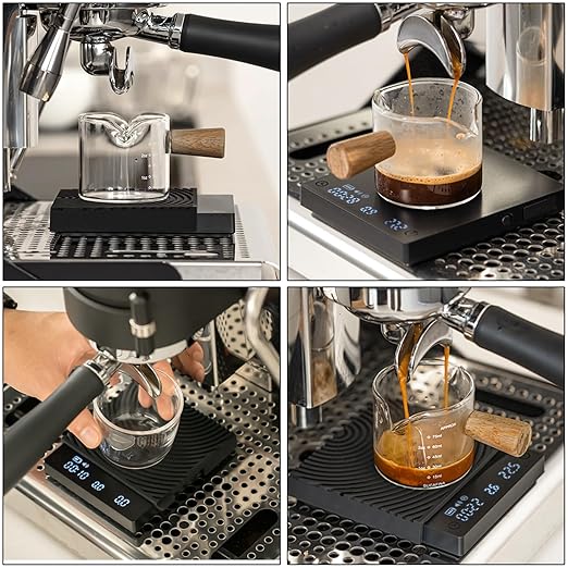 TIMEMORE Basic Mini Coffee Scale with Timer, Multifunction Electronic Espresso Scale, Ultra Thin and LightMini Digital Food Kitchen Scale for Baking, Cooking， (Black Mini)