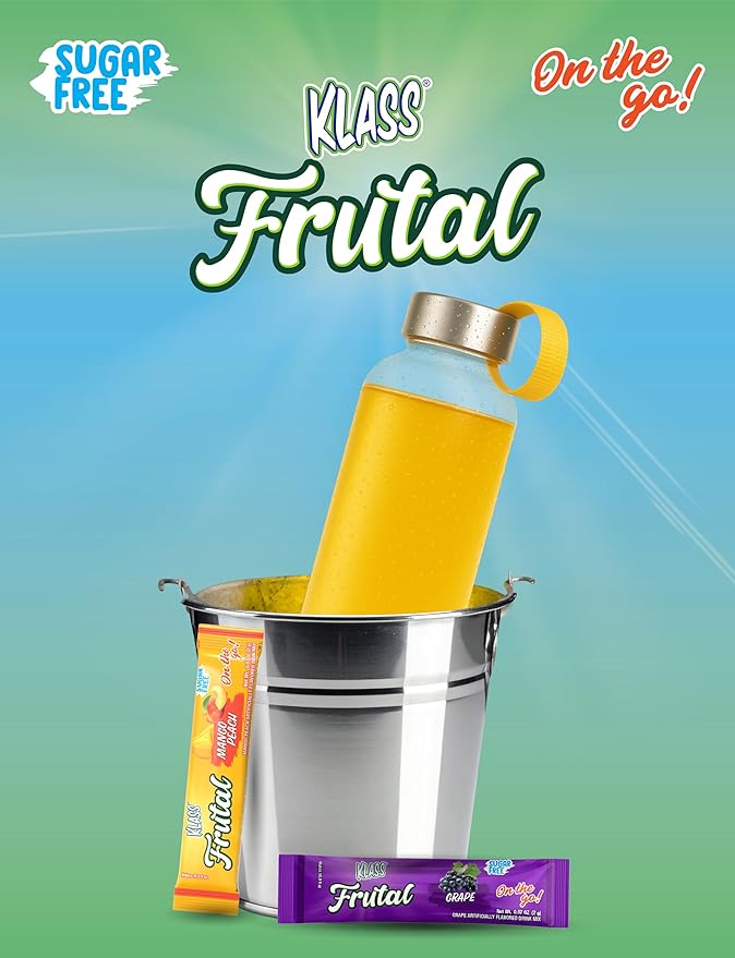 Arbol Frutal Powdered Drink Mix Variety Pack: Green Apple, Mango Peach, Grape, and Kiwi Strawberry (30 Stick Packs) - Frutal On-The-Go!