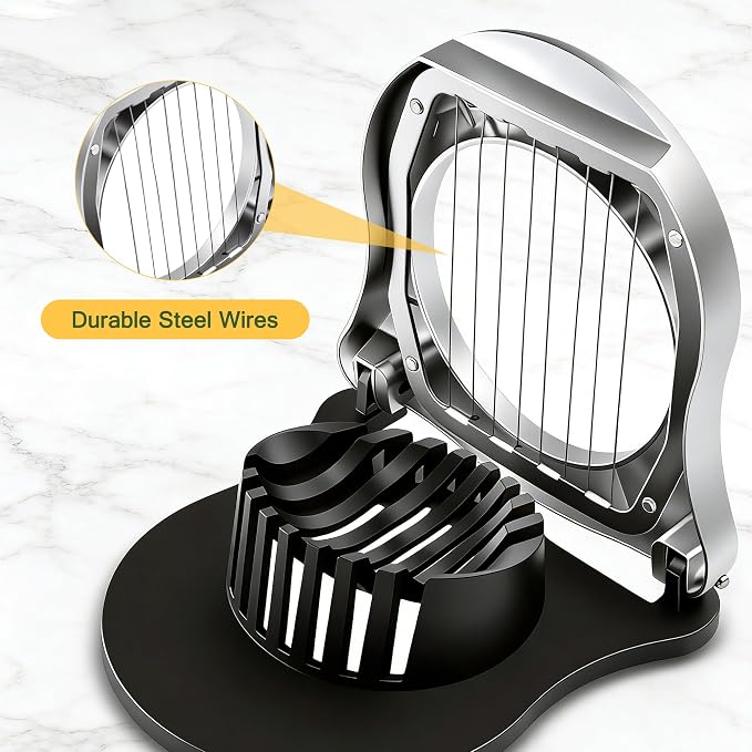 Egg Slicer for Boiled Eggs Strawberry Cutter with Stainless Steel Wire