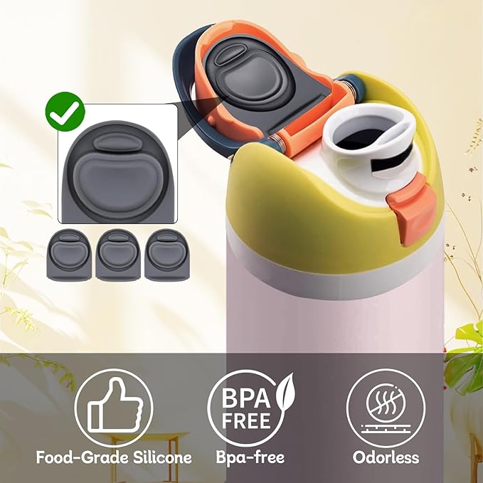 3pcs Replacement Silicone Stopper Seal Compatible with Owala FreeSip 24oz 32oz,Water Bottle Lid Cap Rubber Seal Parts for Owala 16/19/24/32/40oz Spout Gasket Mouthpiece Piece Accessories B3S1