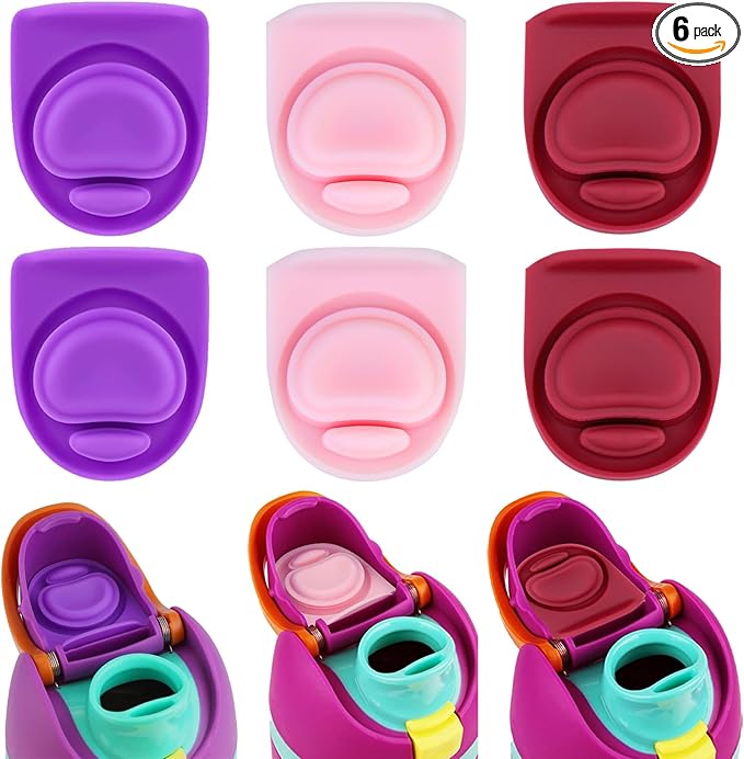 6 Pcs Replacement Seal Stopper Compatible with Owala FreeSip 16oz 32oz,Bottle Top Gasket Lid for Owala 16/19/24/32/40oz Seal Mouth Cap Silicone Stopper Parts Insert Accessories（3 colors 6）
