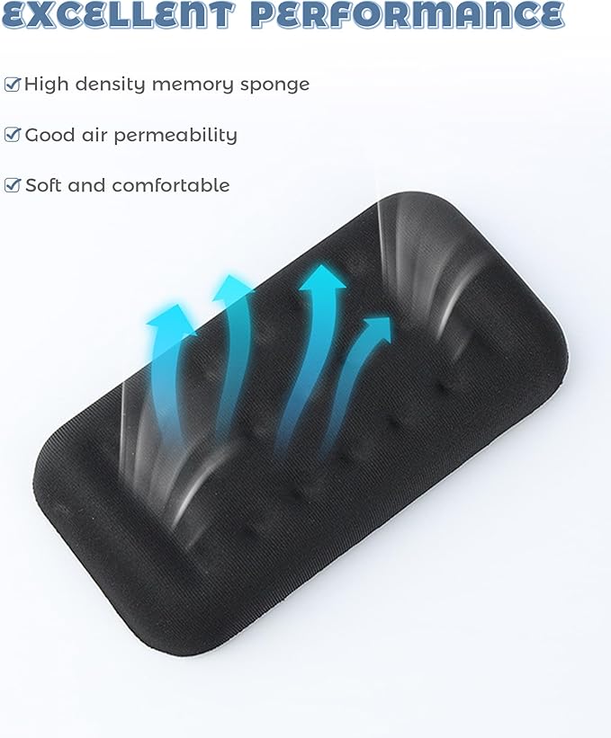 2PCS Car Door Armrest Pad,Elbow Rest for Car,Car Accessories Automotive Center Console Knee Leg Elbow Cushion Pad,Used to Arm Support Relieves Elbow Fatigue,Suitable for Most Vehicles (Black)