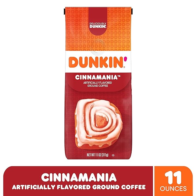 Dunkin' Cinnamania Flavored Ground Coffee, 11 Ounce