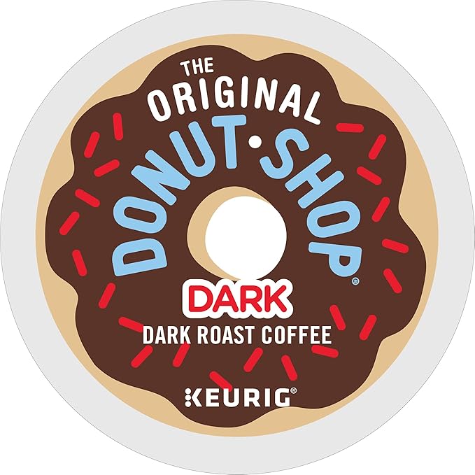 The Original Donut Shop Dark Coffee, Keurig Single-Serve K-Cup Pods, Dark Roast, 96 Count