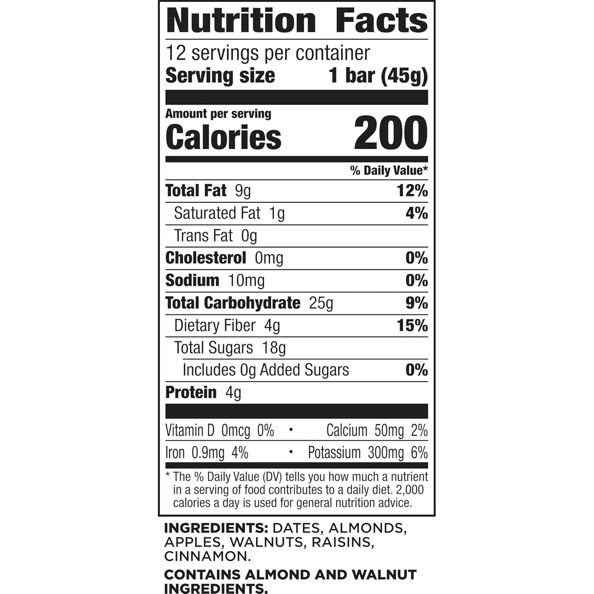 Larabar Apple Pie, Fruit and Nut Bars, Gluten Free and Vegan, 12 Ct, 19.2 oz
