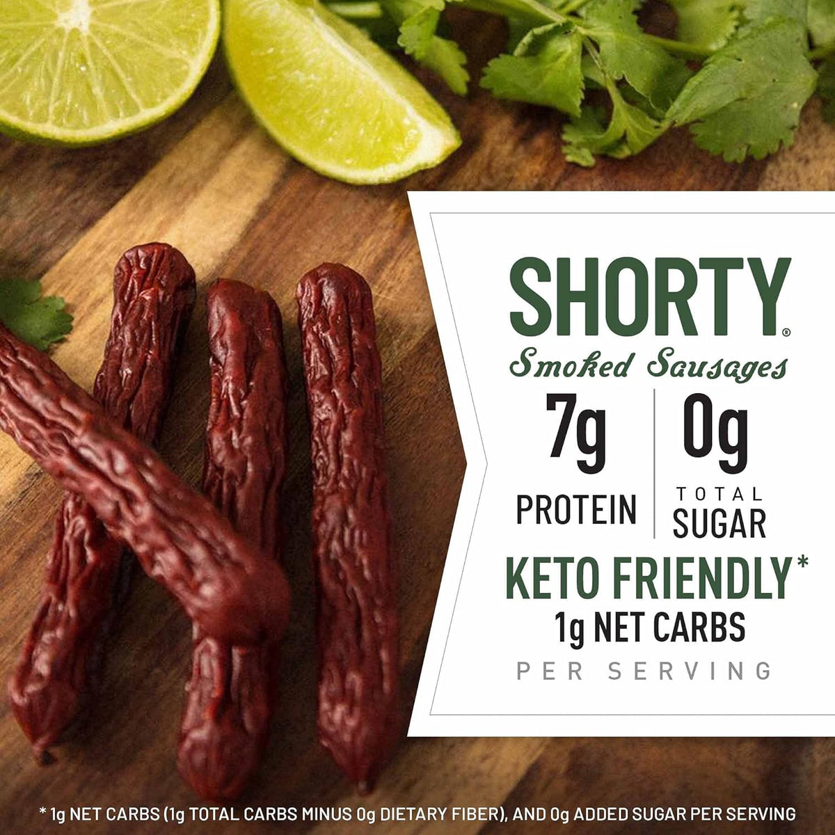 Duke's Pork Chorizo & Lime Smoked Shorty Sausages, 7g Protein Per Serving, 5 oz.