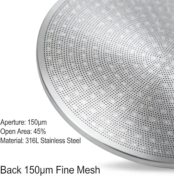 2-Pack 53.3mm 3rd Gen Dual-Layer Espresso Puck Screen - 316 Stainless Steel Reusable Filter for Breville 54mm Portafilter Basket