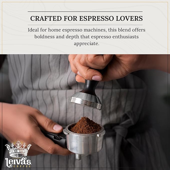 Leiva’s Dark Roast Espresso Ground (8oz), Small Batch Roasted, Micro-Lot Guatemalan Coffee Beans – El Capitan Ethan Espresso Coffee Ground w/Chocolate & Blueberry Notes - Low Acidity Roast (2 Pack)
