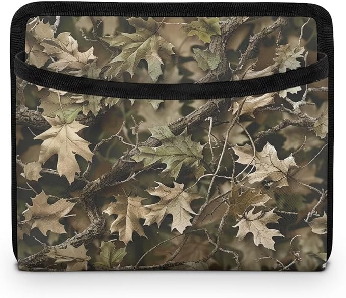 Renewold Green Hunting Camo Car Pocket Organizer Small Storage Bag for Sunglasses Keys Wallet Cell Phone Holder Auto Pouch Car Accessories Multifunction for Office Bedroom Boat Women Men Gift