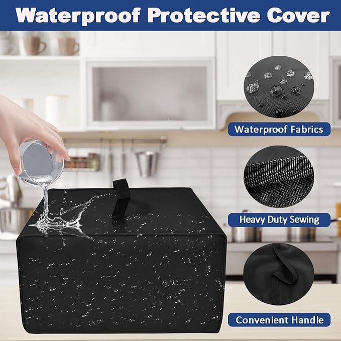 Dust cover for Keurig Single Serve K-Cup Pod Coffee Maker, Heavy Duty Waterproof Coffee Machine Cover for Keurig K-Express, K-Mini and K-Iced Single Serve K-Cup Pod Coffee Maker (Black)