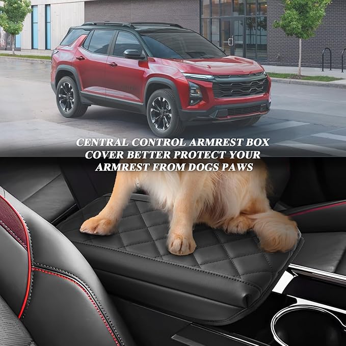 BIBIBO 2025 2026 Chevy Equinox Center Console Cover for 2025-2026 Chevy Equinox (LT/RS/ACTIV) Arm Rest Cover 2025 Chevrolet Equinox Accessories 2025 2026 Chevy Equinox Armrest Cover