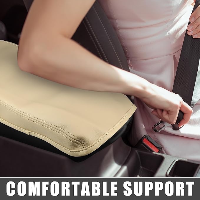 Car Center Console Pad Waterproof Armrest Seat Box Cover Protector for Lexus ES330 ES350 2005-2009 Beige