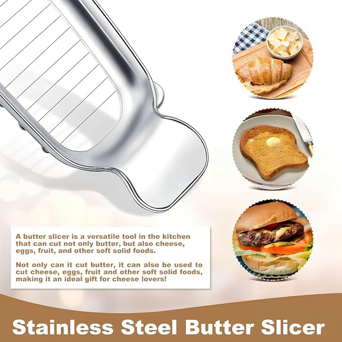 Butter Slicer Cutter,Cheese Cutter for Block Cheeses,Butter,Egg and Soft Fruits