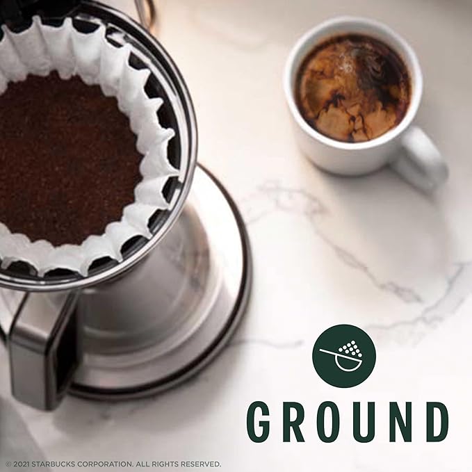 Starbucks Ground Coffee,Dark Roast Hot or Iced Coffee,Caffè Verona,18 oz,(Pack of 2)