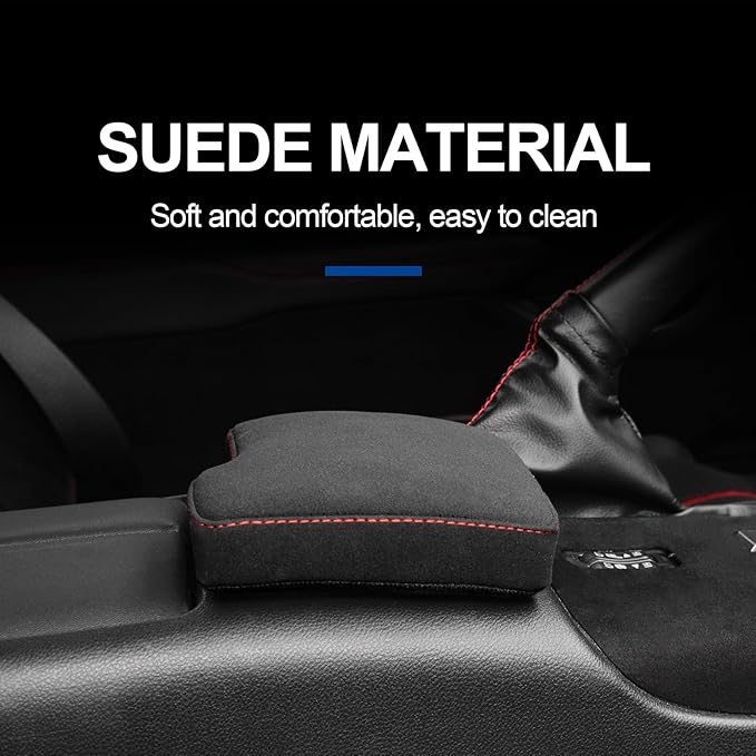 KUNGKIC for MT Toyota GR86 Subaru BRZ 2022 2023 2024 2025 Soft Armrest Pillow Auto Center Console Cushion Pad Automotive Interior Accessories 9002 Color Italian Suede