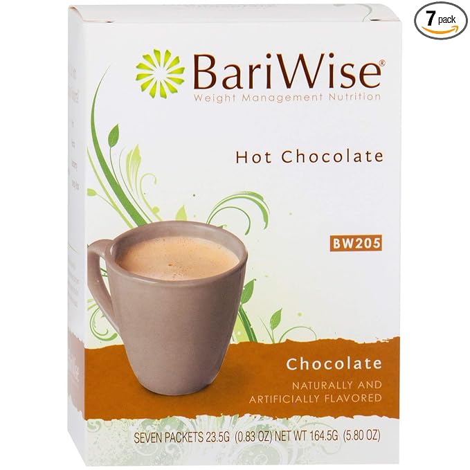BariWise Protein Hot Chocolate, Hot Cocoa, Low Sugar, Low Carb, Keto Friendly & Gluten Free (7ct)