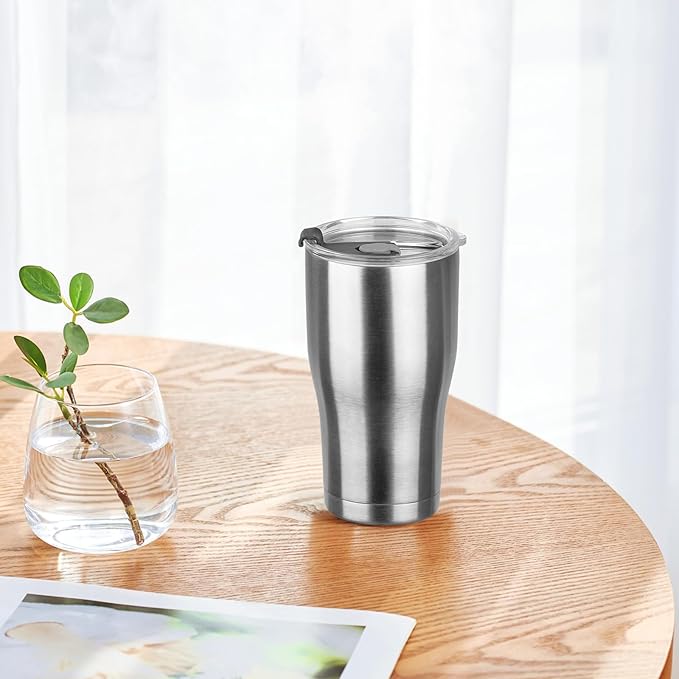 MEZMUT 20oz Coffee Tumbler with Lid and Straw Double Wall Vacuum Insulated Cup Stainless Steel Travel Mugs Insulated for Hot and Cold Leakproof Powder Coated Tumbler for Indoor and Outdoor