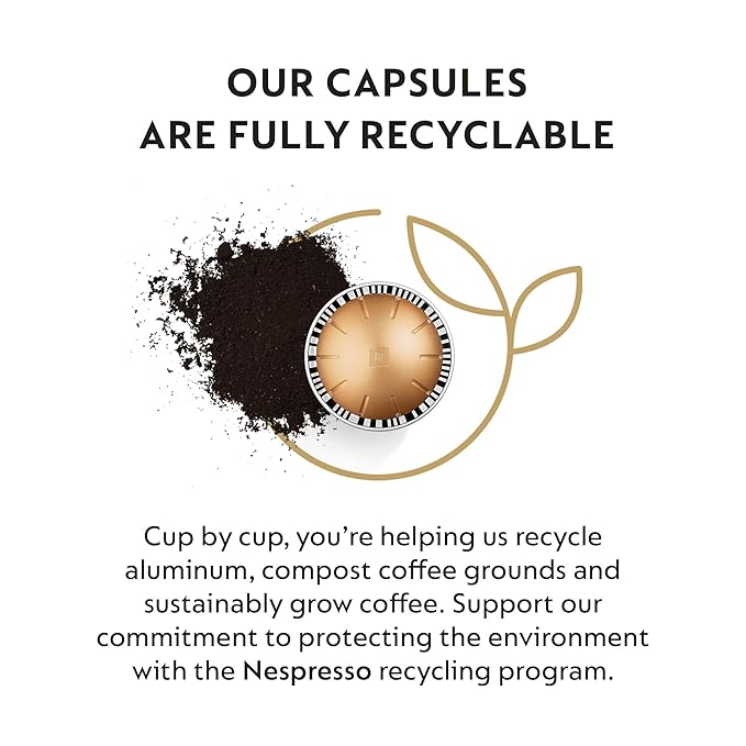 Nespresso Capsules Vertuo, Melozio, Medium Roast Coffee, 30-Count Coffee Pods, Brews 7.8oz.