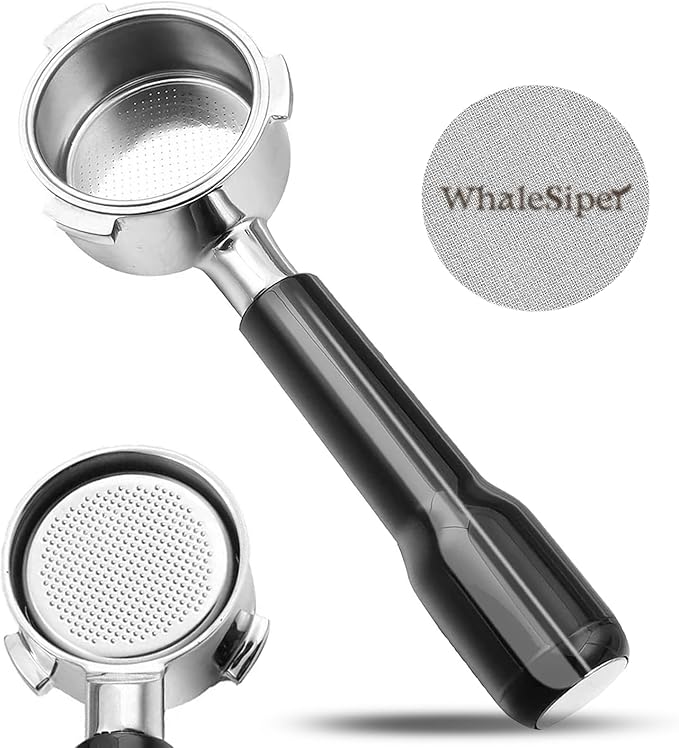54mm Bottomless Portafilter Compatible with Breville BES870/880 & Solis etc., 3-Ear Stainless Head