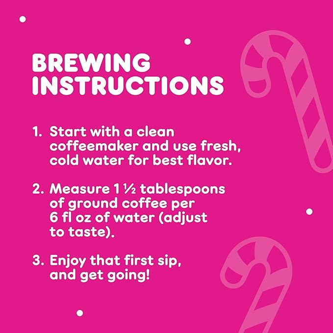 Dunkin’ White Chocolate Peppermint Artificially Flavored Ground Coffee, 11 oz. Bag, 6 Count