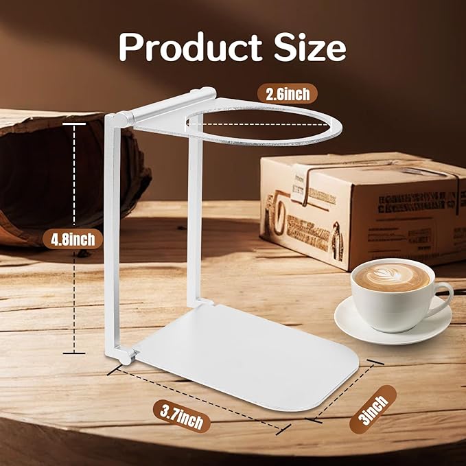 Stand Compatible with Outin Nano – Portable Foldable Coffee Maker Stand with Base, Espresso Machine Holder for Home, Desk, and Travel (Silver)