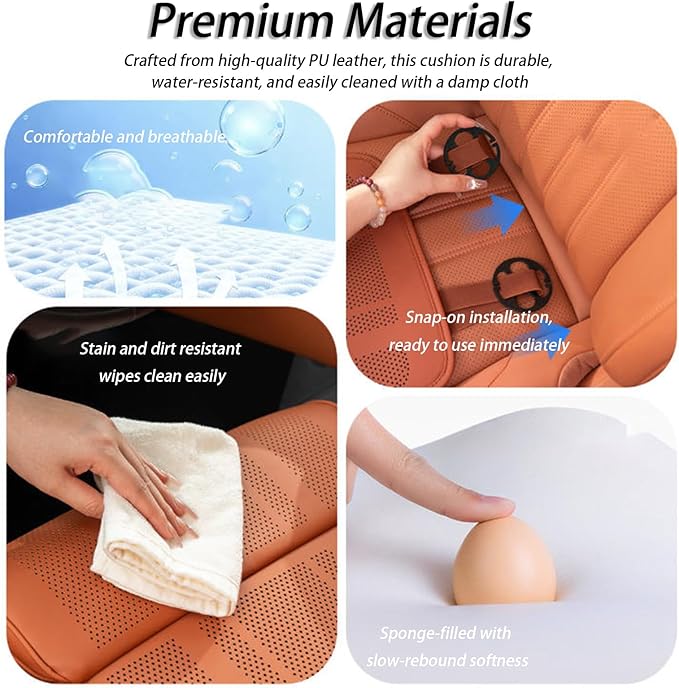 Car Seat Extender Cushion for Honda Pilot 2002-2020 2021 2022 2023 2024 2025 2026, Leather Leg Extender Cushion for Car Seats Office Chairs, Car Seat Extender Pad Leg Support,C White