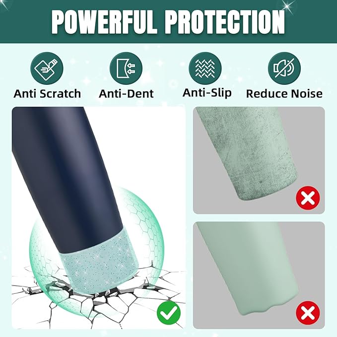 2PCS Silicone Boot Compatible with Owala 30oz & 40oz FreeSip Sway Bottles & Tumblers, Protective Anti-Slip Bottom Cover Sleeve for Freesip Sway Tumbler