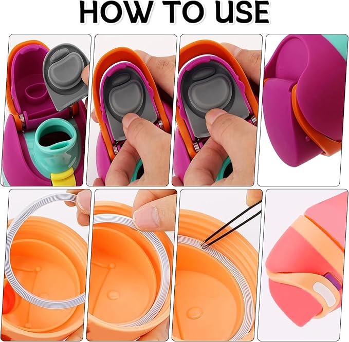 6 Sets Replacement Stopper and O Ring Gasket Compatible with Owala FreeSip 24oz 32oz,Water Bottle Lid Insert Cap Rubber Seal Parts for Owala 16/19/24/32/40oz Mouthpiece Accessories F5